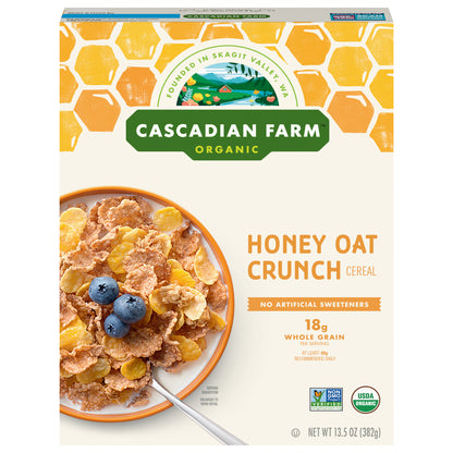 Cascadian Farm Organic Honey Crunch Oat Cereal, 13.5 oz