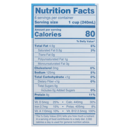 Ripple Dairy-Free Plant-Based Unsweetened Original Milk 48 fl oz