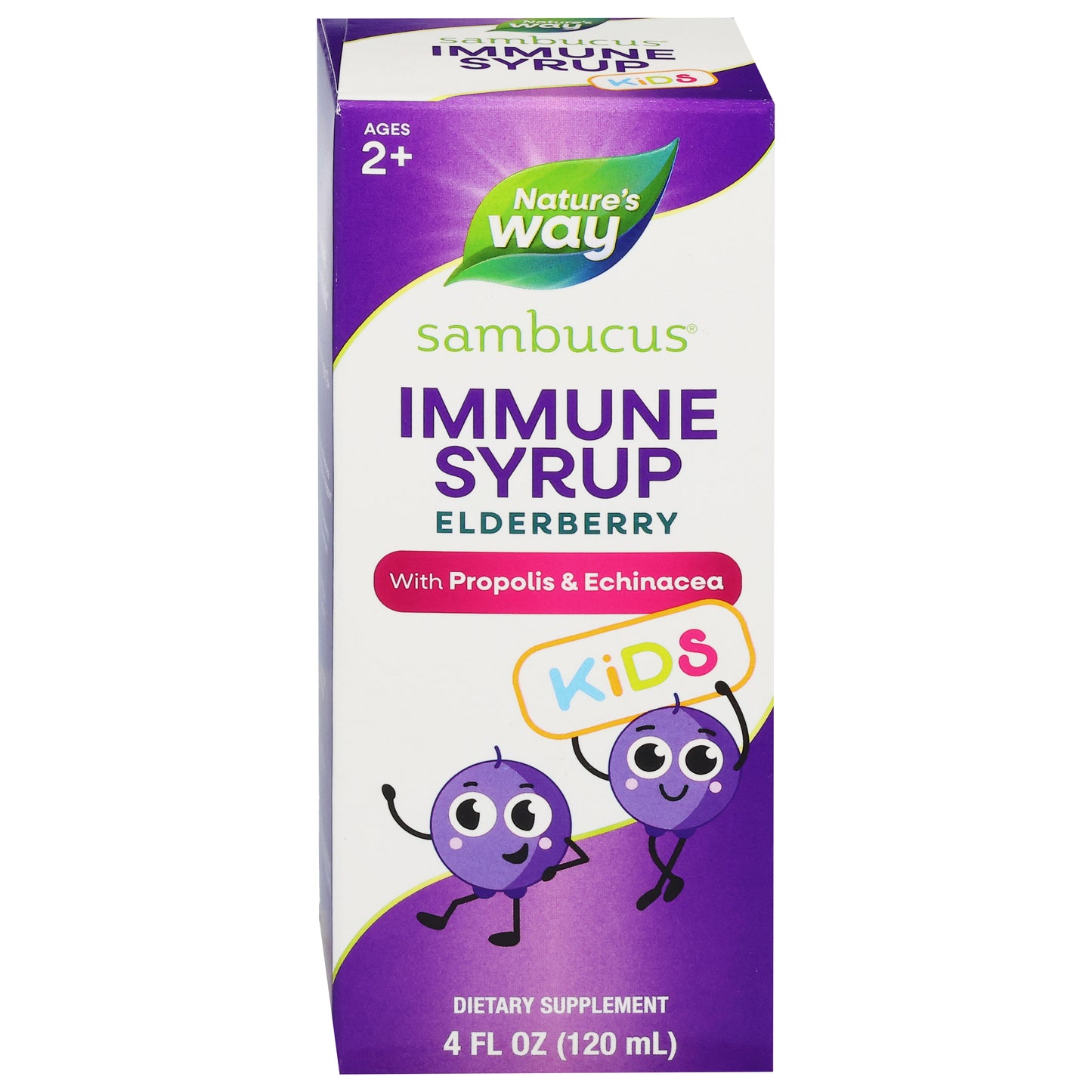 Nature's Way Ages 2+ Kids Sambucus Elderberry Immune Syrup 4 fl oz