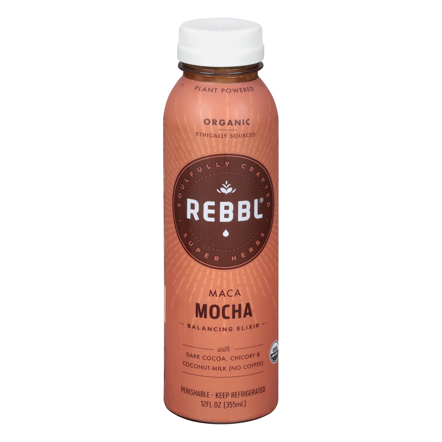REBBL Organic Maca Mocha Balancing Elixir 12 oz