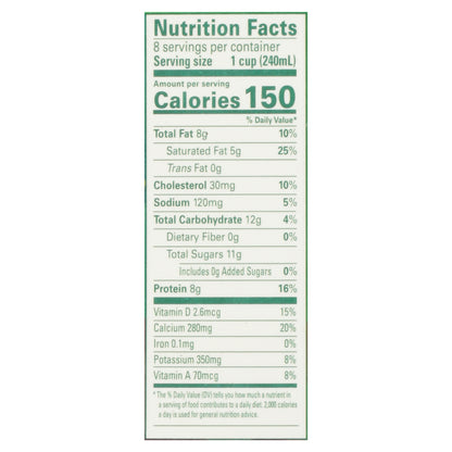 Organic Valley Whole Milk 0.5 gal - Grassfed