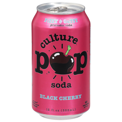 Culture Pop Black Cherry Probiotic Soda 12 fl oz