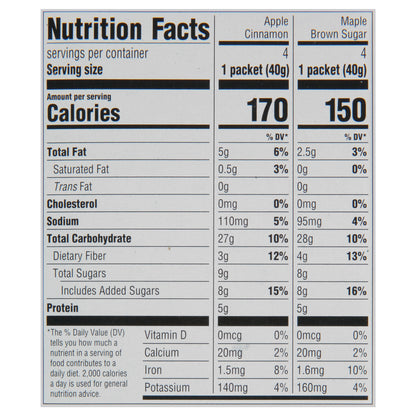 Field Day Instant Organic Oatmeal Variety Pack 8 - 1.41 oz Packets