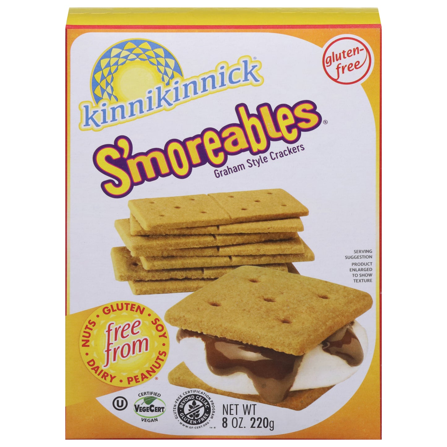 Kinnikinnick S'moreables Gluten-Free Graham Style Crackers 8 oz
