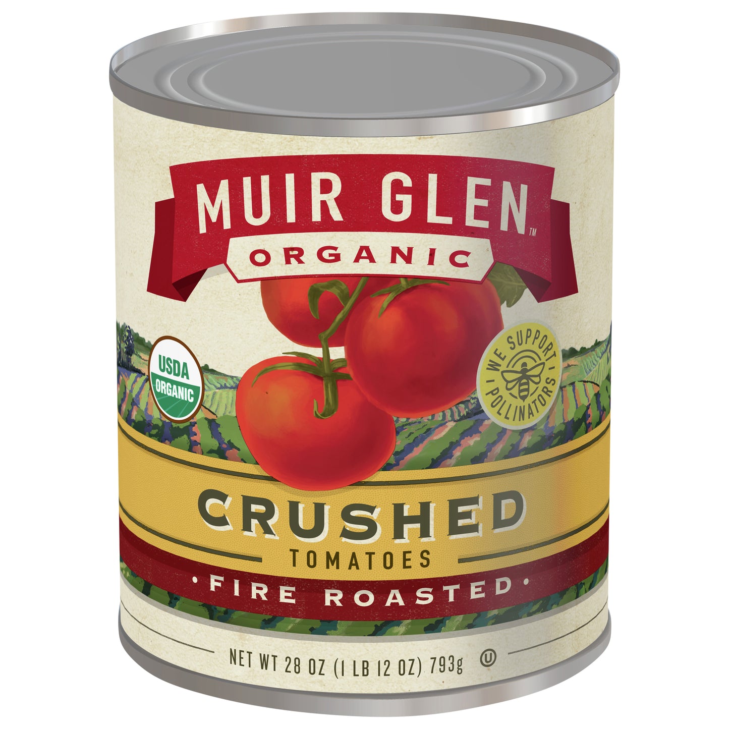 Muir Glen Crushed Fire Roasted Canned Tomatoes, 28 oz.