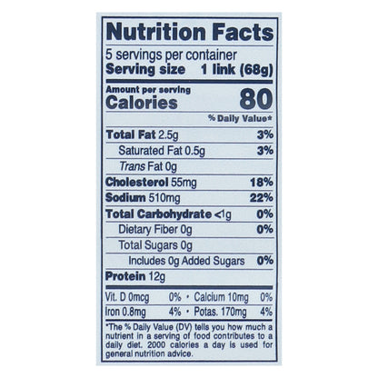 Bilinski's Italian with Peppers & Onions Chicken Sausage 12 oz