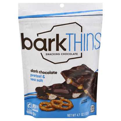 barkTHINS Dark Chocolate Pretzel & Sea Salt Snacking Chocolate 4.7 oz