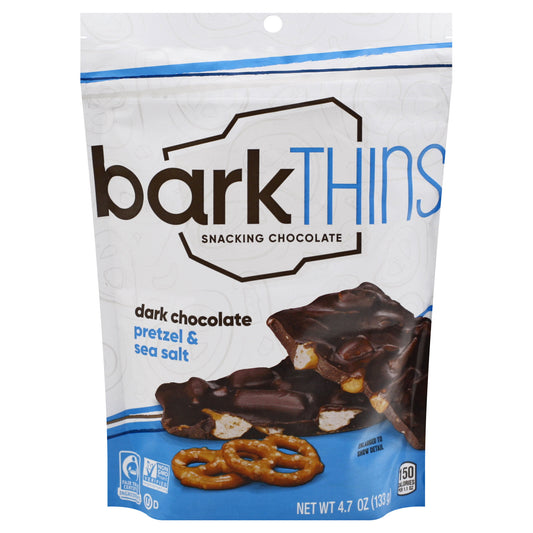 barkTHINS Dark Chocolate Pretzel & Sea Salt Snacking Chocolate 4.7 oz