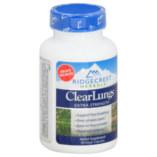 Ridgecrest Herbals Vegan Capsules Extra Strength ClearLungs 60 ea