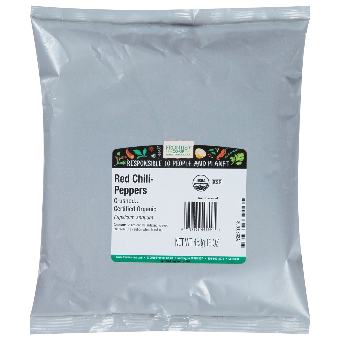 Frontier Co-op Crushed Red Chili Peppers 16 oz