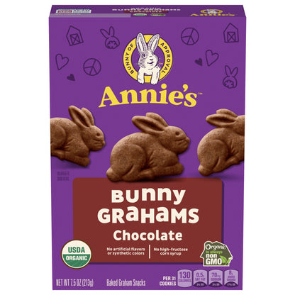 Annie's Organic Chocolate Bunny Graham Snacks, 7.5 oz