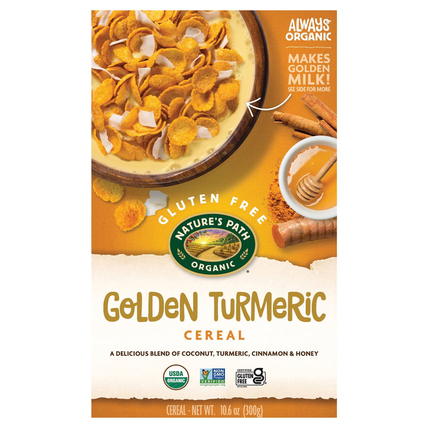 Nature's Path Organic Turmeric Cereal 10oz Box