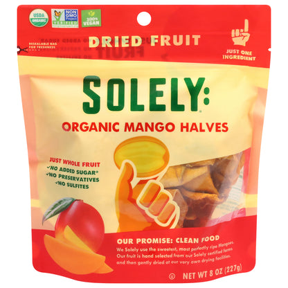 Solely Organic Mango Halves Dried Fruit 8 oz