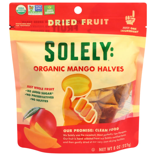 Solely Organic Mango Halves Dried Fruit 8 oz