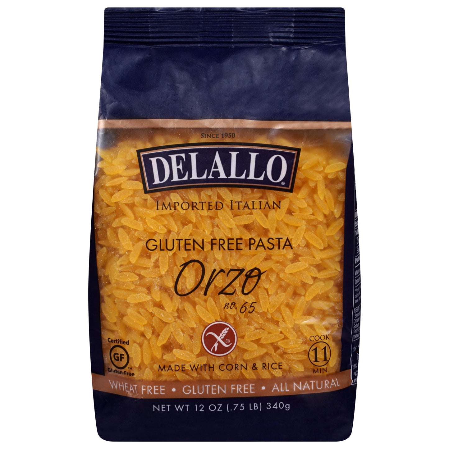 DeLallo Gluten Free Orzo 12 oz