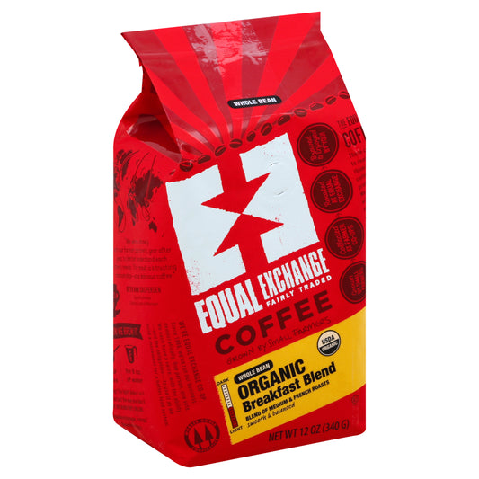 Equal Exchange Coffee 12 oz - Whole Bean Breakfast Blend