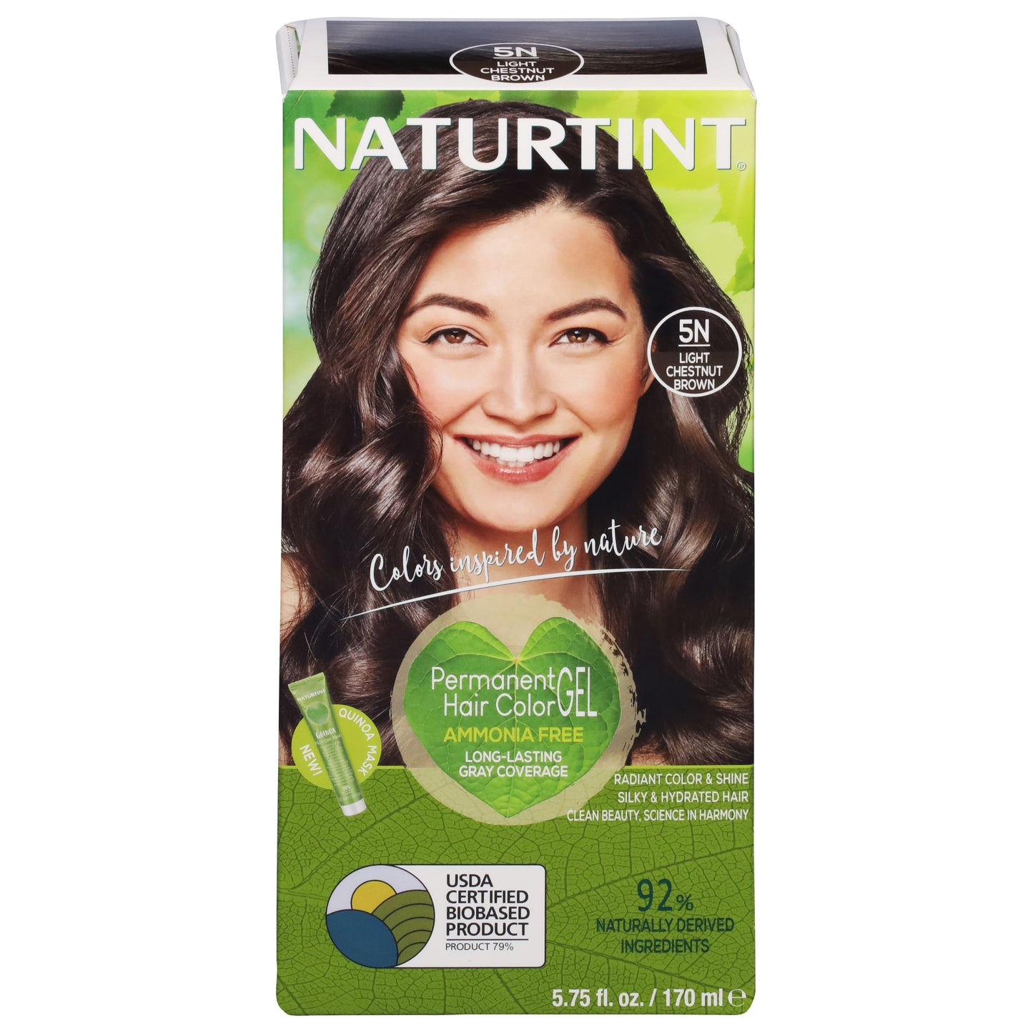 Naturtint Light Chestnut Brown 5N Permanent Hair Color Gel 5.75 fl oz