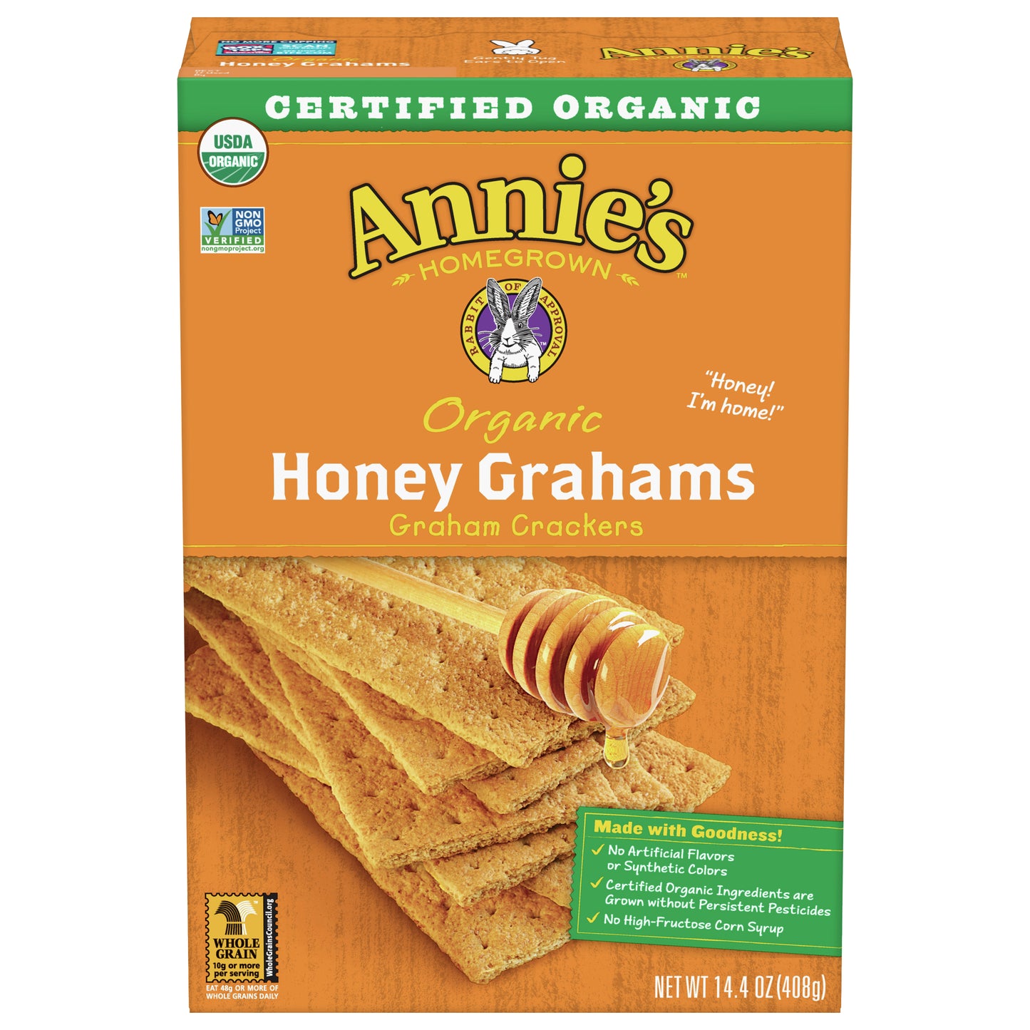 Annie's Organic Honey Graham Crackers, Made With Whole Grain, 14.4 oz