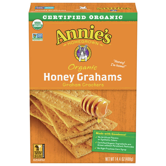 Annie's Organic Honey Graham Crackers, Made With Whole Grain, 14.4 oz