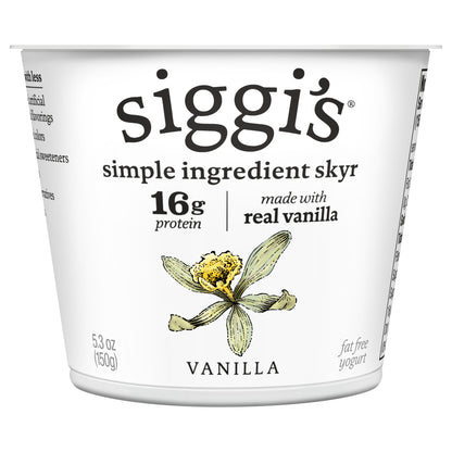 siggi’s Icelandic Skyr Nonfat Yogurt, Vanilla - 5.3oz