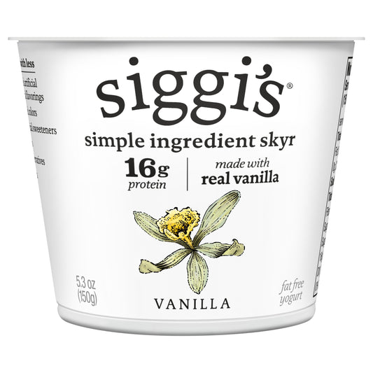siggi’s Icelandic Skyr Nonfat Yogurt, Vanilla - 5.3oz
