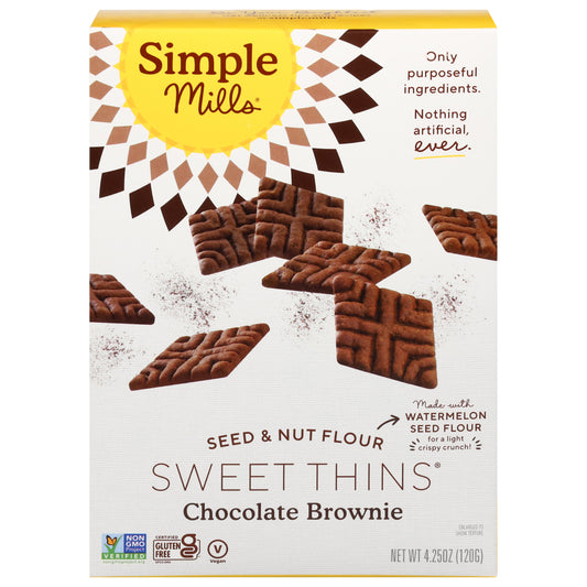 Simple Mills Seed & Nut Flour Chocolate Brownie Sweet Thins 4.25 oz