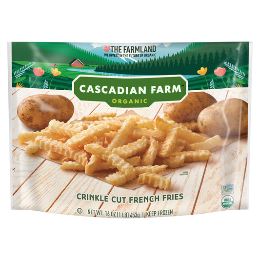 Cascadian Farm Organic, Crinkle Cut French Fries, Frozen Potatoes, Non-GMO, 16oz