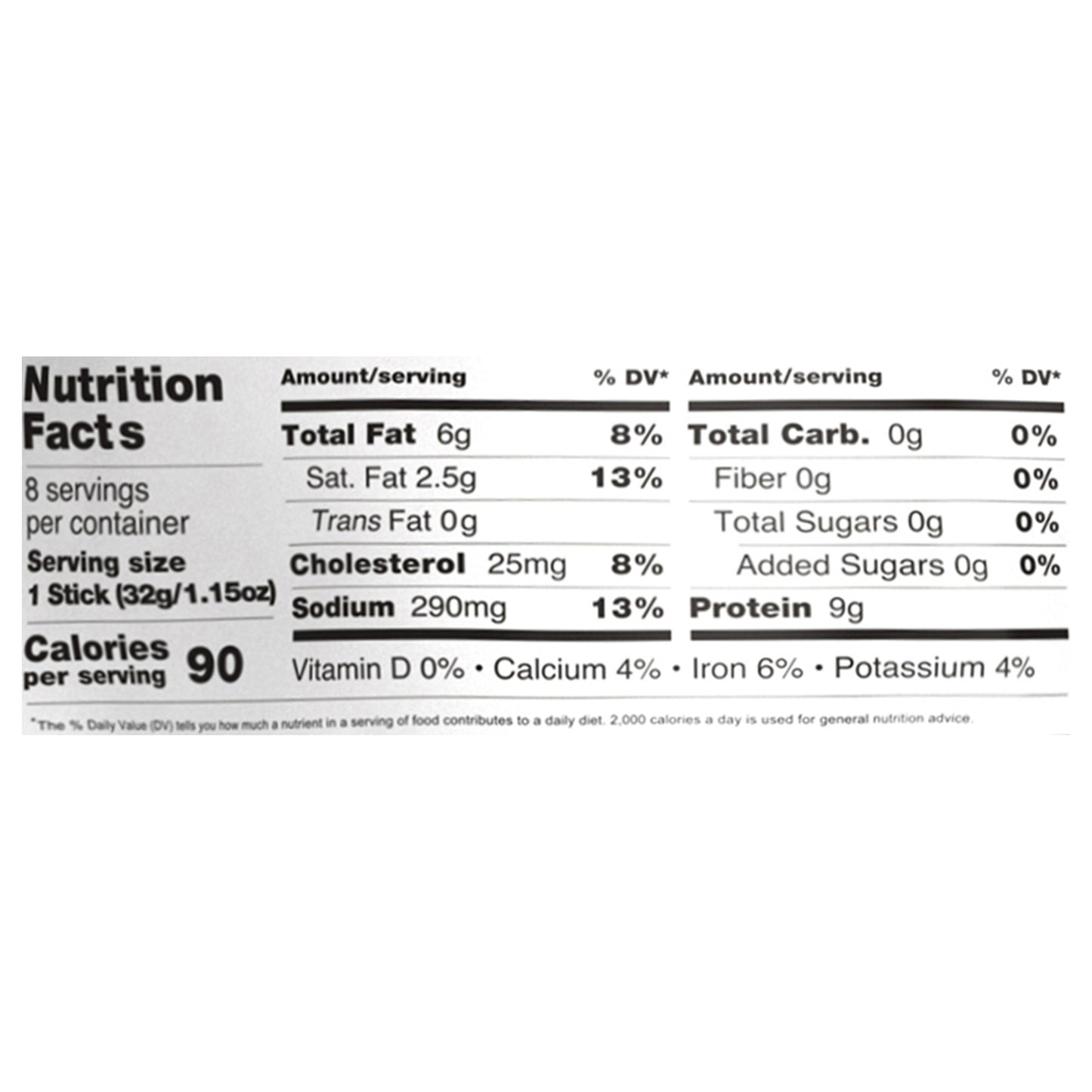 Chomps Grass-Fed and Finished Original Beef Meat Sticks, 8 count