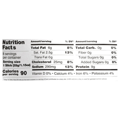 Chomps Grass-Fed and Finished Original Beef Meat Sticks, 8 count