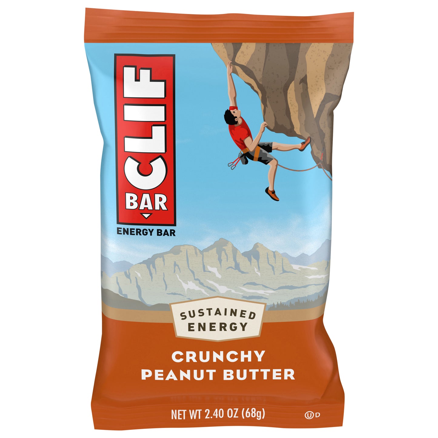 CLIF BAR - Crunchy Peanut Butter - Made with Organic Oats - 11g Protein - Non-GMO - Plant Based - Energy Bar - 2.4 oz.