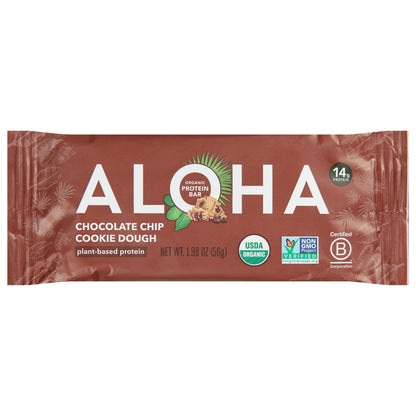 Aloha Organic Chocolate Chip Cookie Dough Protein Bar 1.98 oz