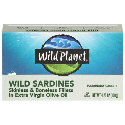 Wild Planet Wild Sardines in Extra Virgin Olive Oil 4.25 oz