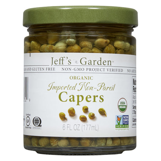 Jeff's Garden Organic Imported Non-Pareil Capers, 6 fl oz