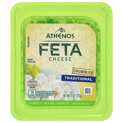 Athenos Crumbled Feta Traditional Cheese 4 oz