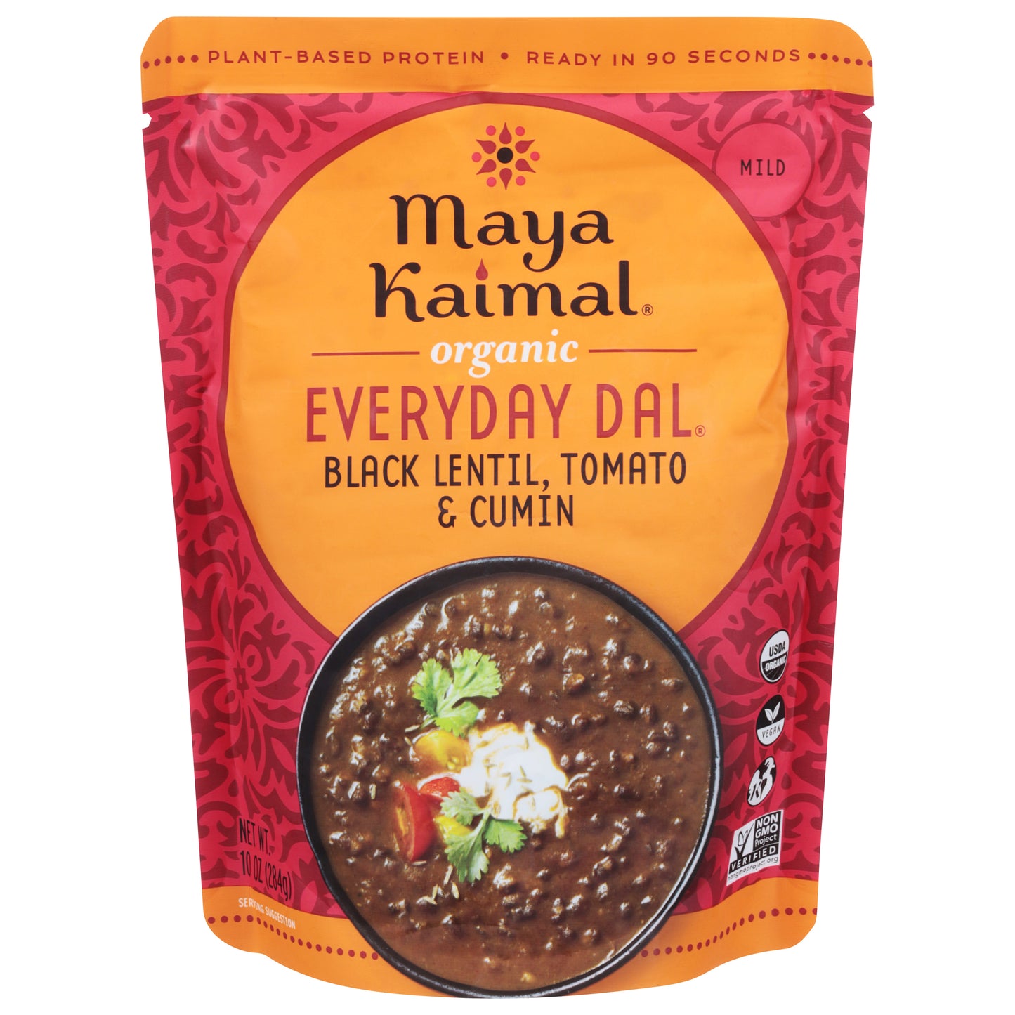 Maya Kaimal Mild Organic Black Lentil, Tomato & Cumin Everyday Dal 10 oz