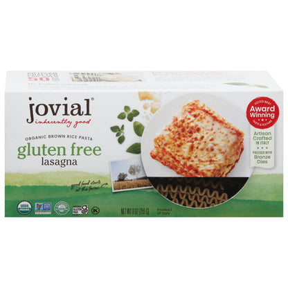 Jovial Gluten Free Lasagna Brown Rice Pasta 9 oz