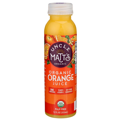 Uncle Matt's Organic Pure Organic Pulp Free Orange Juice 12 Fl Oz
