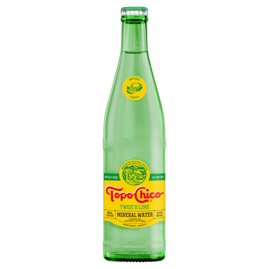 Topo Chico Mineral Water Twist of Lime Glass Bottle, 12 fl oz