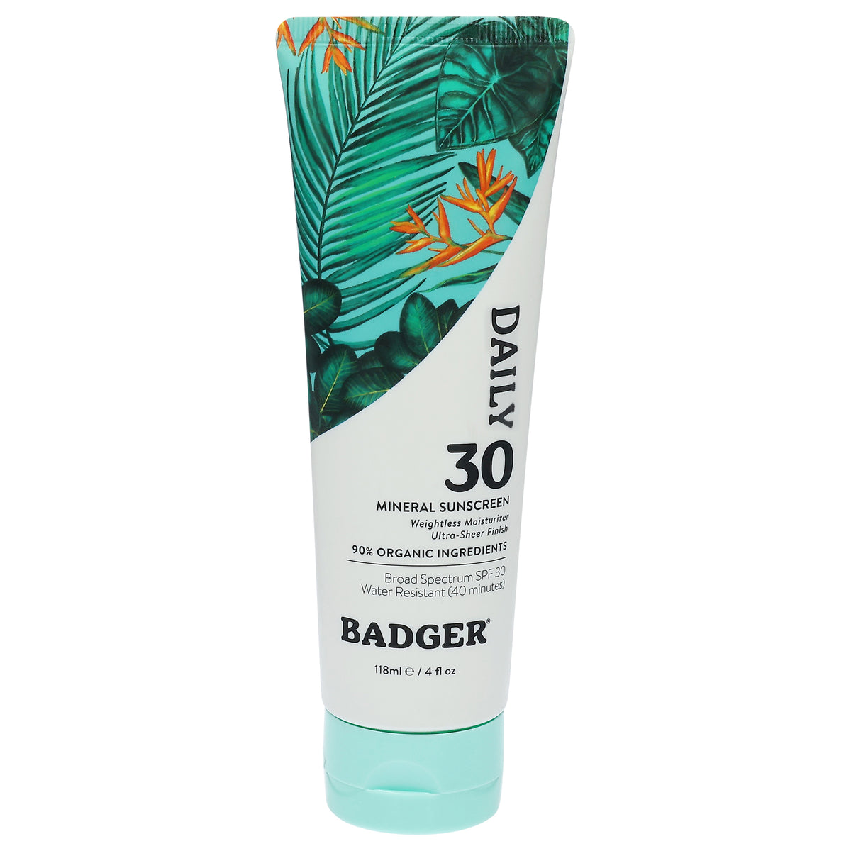 Badger Daily Broad Spectrum SPF 30 Mineral Sunscreen 4 fl oz