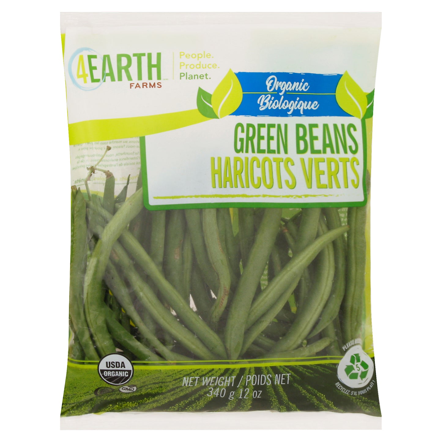 4Earth Farms Organic Green Beans 12 oz