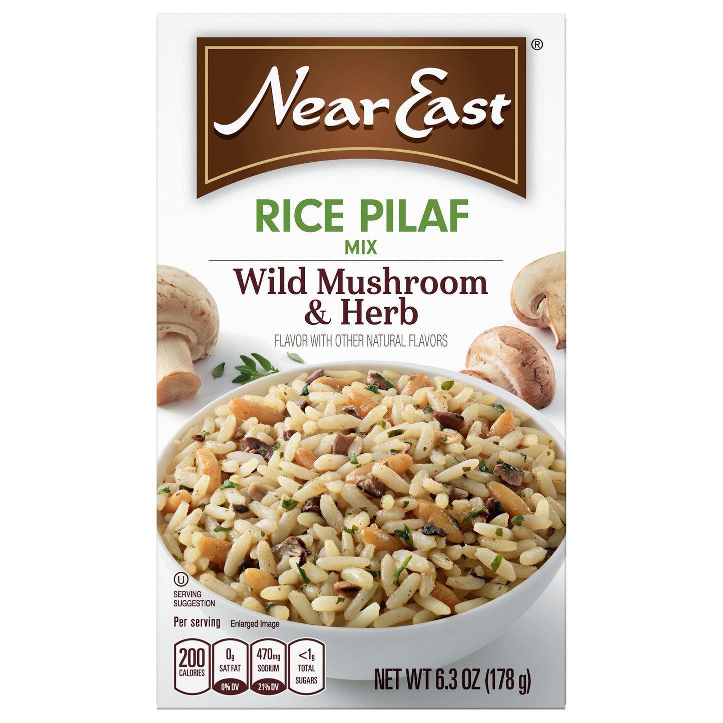 Near East Rice Pilaf Mix Wild Mushroom & Herb 6.3 Oz