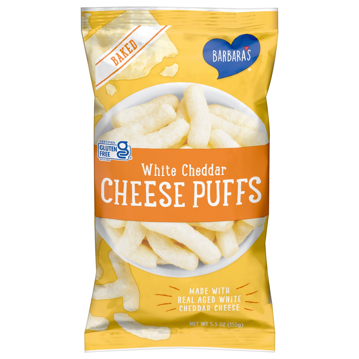 Barbara's Baked White Cheddar Cheese Puffs 5.5 oz