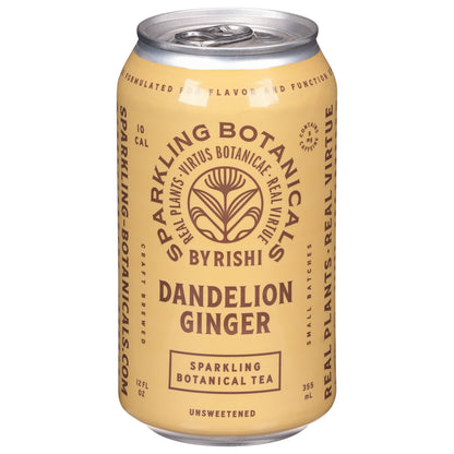 Sparkling Botanicals Unsweetened Sparkling Dandelion Ginger Botanical Tea 12 fl oz