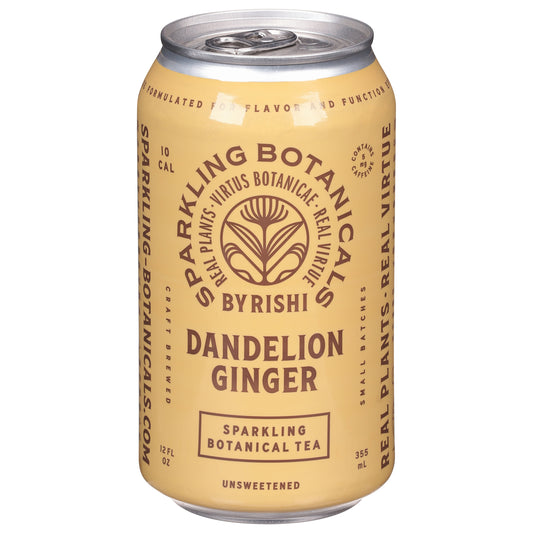 Sparkling Botanicals Unsweetened Sparkling Dandelion Ginger Botanical Tea 12 fl oz
