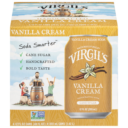 Virgil's Vanilla Cream Soda 4 - 12 fl oz Cans
