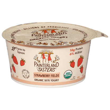 Painterland Sisters Organic Skyr Strawberry Fields Yogurt 5.3 oz