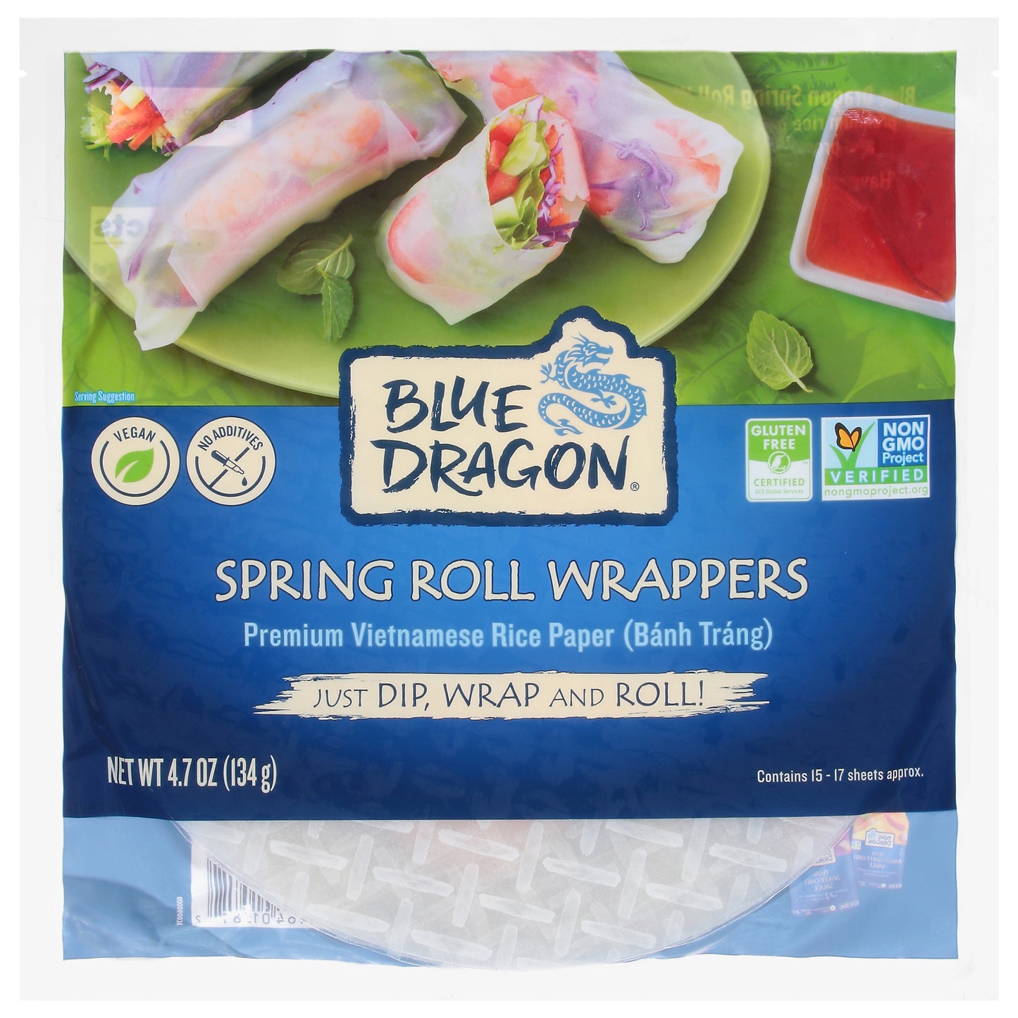 Blue Dragon Spring Roll Wrappers 4.7 oz