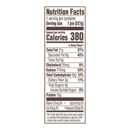 Blake's All Natural Turkey Pot Pie, Frozen Meal, 8 oz