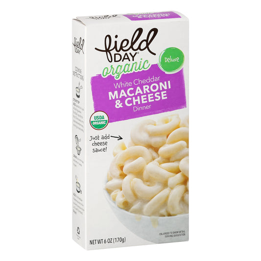 Field Day Organic Deluxe White Cheddar Macaroni & Cheese Dinner 6 oz