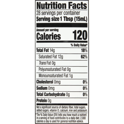 Spectrum Culinary™ Organic Coconut Oil 14 fl. oz. Jar